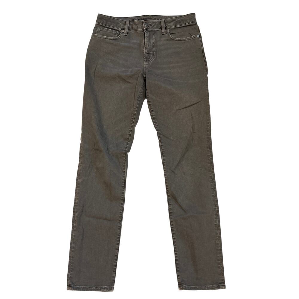 American Eagle Jeans Mens 30x32 Gray Slim Straight Leg Dark Wash Stretch Casual